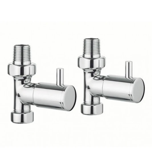 Crosswater Design Straight Round Rad Valves Chrome - Radvs1 3 Crosswater Design Straight Round Rad Valves Chrome - Radvs1