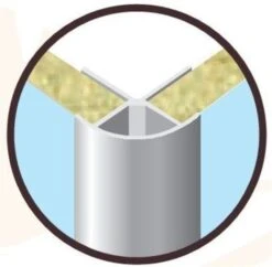 Rearo Selkie 2.4M External Corner Profile Finishing Trim (Satin Silver) -Grundfos Shop rearo selkie 2 4m external corner profile finishing trim satin silver