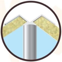 Rearo Selkie 2.4M Internal Corner Profile Finishing Trim (Polished Silver) -Grundfos Shop rearo selkie 2 4m internal corner profile finishing trim polished silver