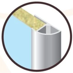 Rearo Selkie 2.4M Quad End Round Finishing Trim (White) -Grundfos Shop rearo selkie 2 4m quad end round finishing trim white