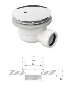 Simpsons Crosswater High Flow Shower Waste - Sthfw6190