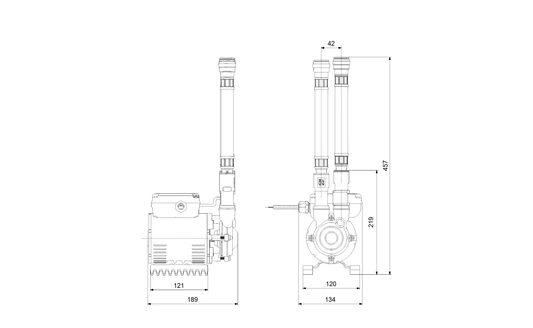 Grundfos Amazon 3.0 Bar Positive Single Impeller Brass Heavy Duty Regenerative Shower Pump - 96787464 4 Grundfos Amazon 3.0 Bar Positive Single Impeller Brass Heavy Duty Regenerative Shower Pump - 96787464 - Image 2