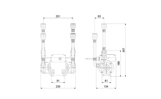 Grundfos Str2 Positive 1.5 Bar Twin Impeller Regenerative Shower Pump - 98950216 4 Grundfos Str2 Positive 1.5 Bar Twin Impeller Regenerative Shower Pump - 98950216 - Image 2