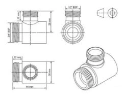Triton Bar Mixer Fixings Exposed Pipework Chrome - Unbmxfixex -Grundfos Shop triton bar mixer fixings exposed pipework chrome unbmxfixex spare part 1
