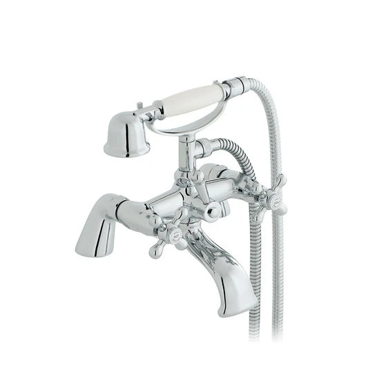 Vado Victoriana Deck Mounted Bath Shower Mixer - Chrome - Ax-Vic-131/S/Cd-Cp